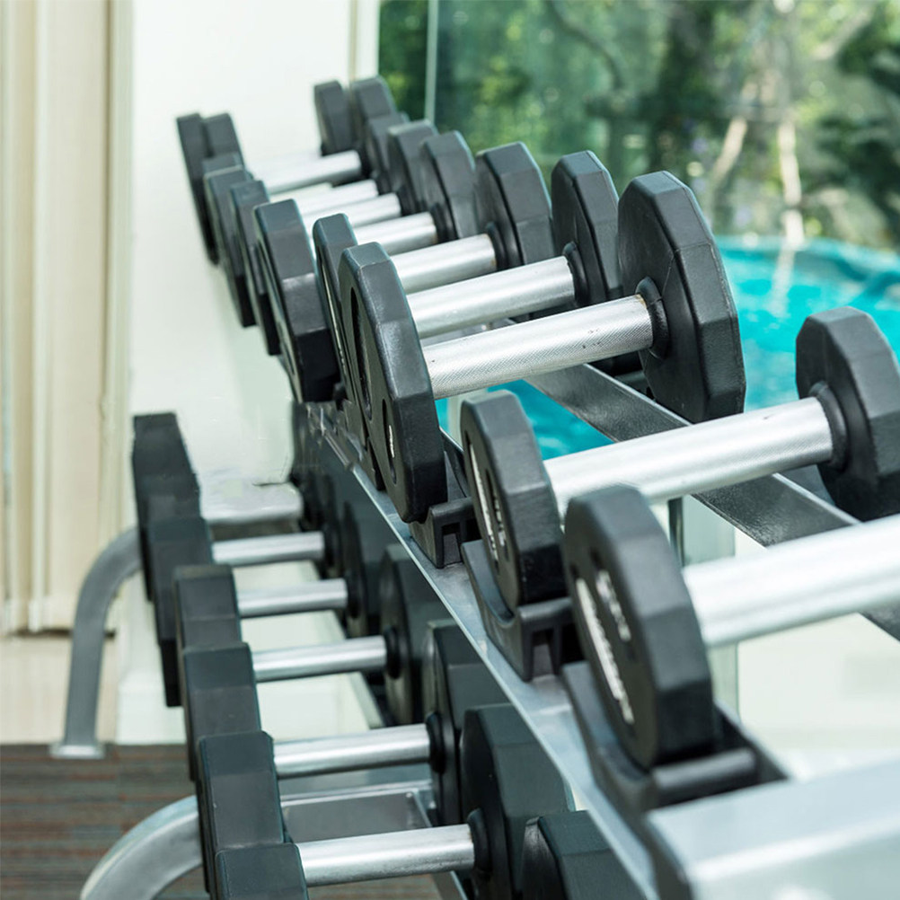 Home Gym Floor - Stojak na hantle poziome, 8 sztuk,