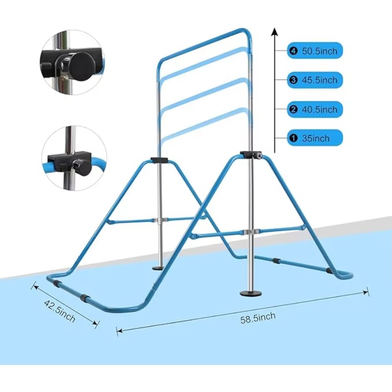 Home Gym Floor - Regulowane drążki równoległe do ćwiczeń w