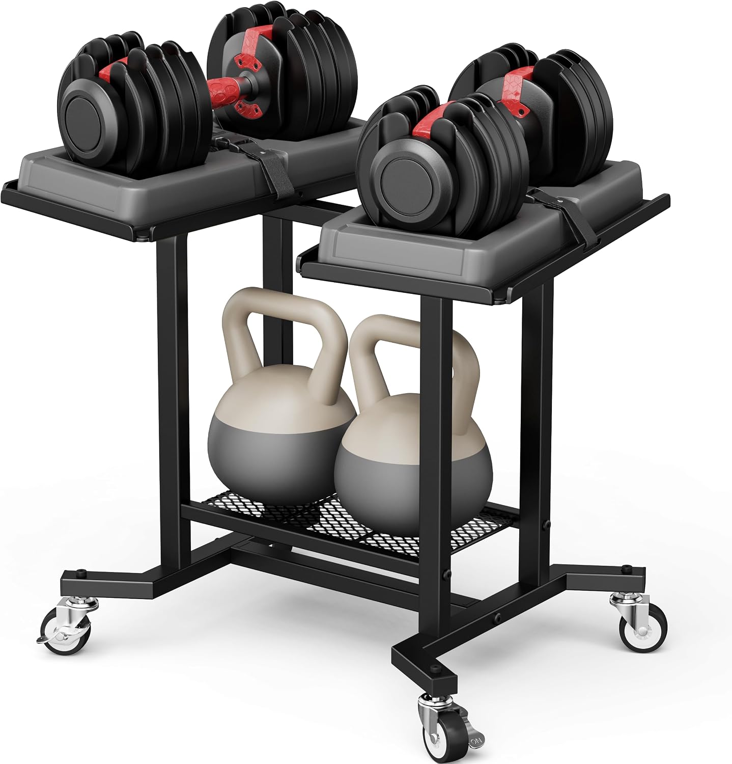 Home Gym Floor - Regulowany stojak na hantle, metalowa rama