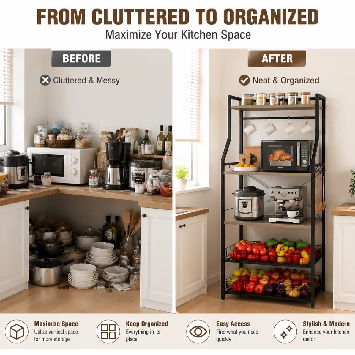 5-poziomowy regał kuchenny z p – Home Gym Organization recenzja i cena