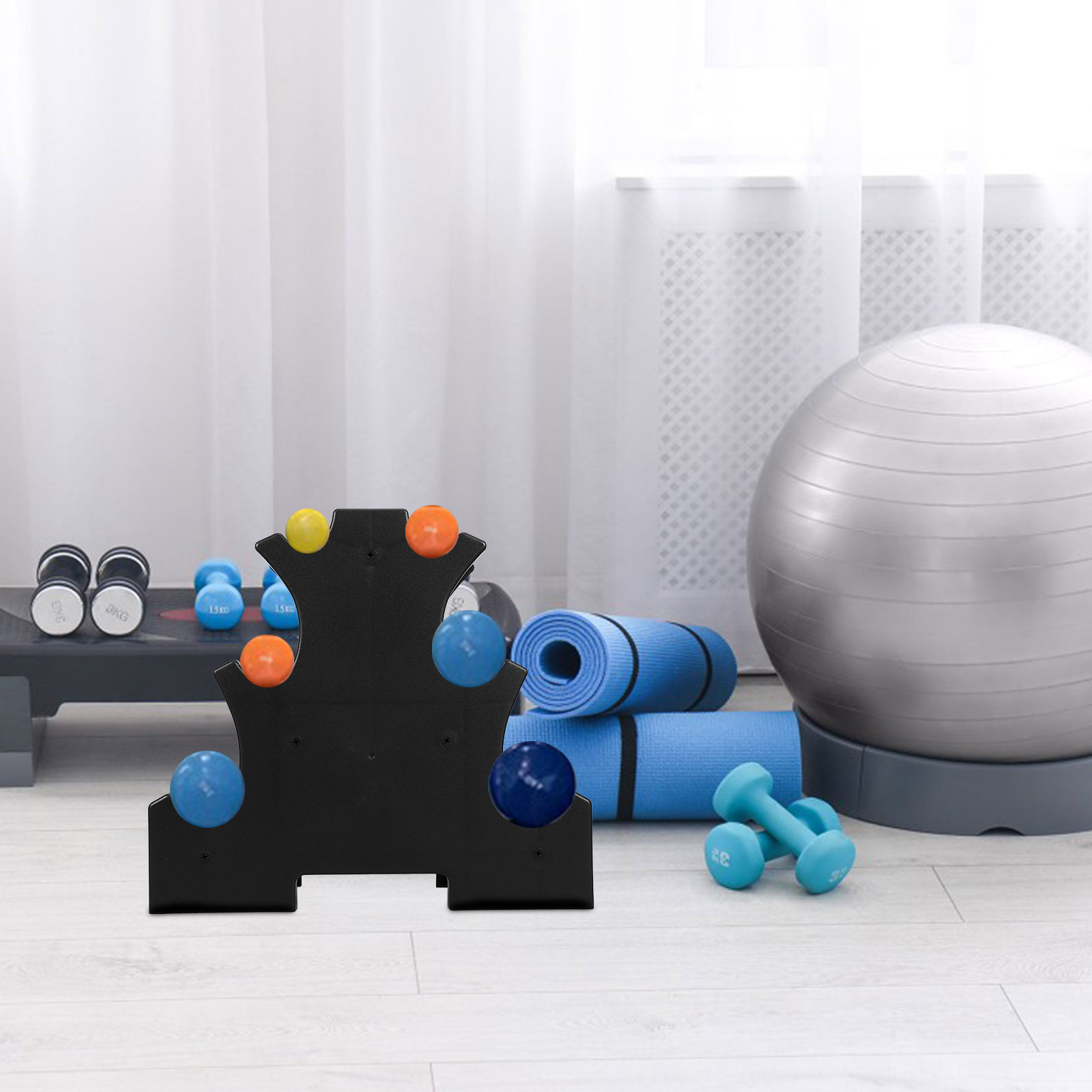 Trzypoziomowy stojak na hantle – Home Gym Organization recenzja i cena
